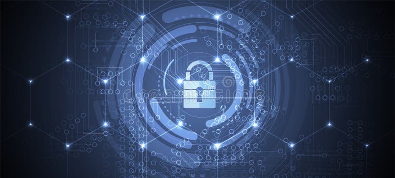 Cybersecurity and information or network protection. Future tech. Future cyber technology web services for business and internet project.