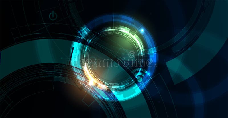 Cybersecurity and information or network protection. Future technology web services for business and internet project royalty free illustration Cybersecurity and information or network protection. Future technology web services for business and internet project royalty free illustration