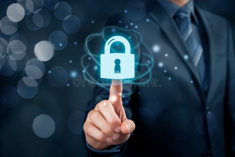 Cybersecurity internet concept stock photo