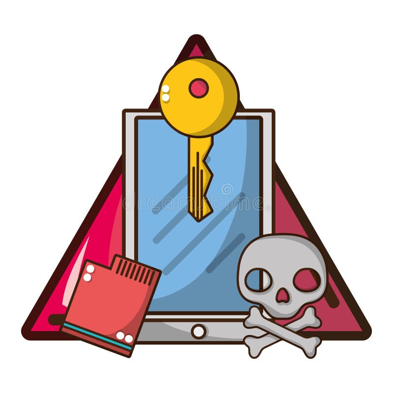 Cybersecurity Threat Cartoon Stock Vector - Illustration of digital