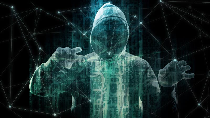 Cyberspace data exchange project, futuristic technology abstract binary code for new software abstract concept royalty free illustration