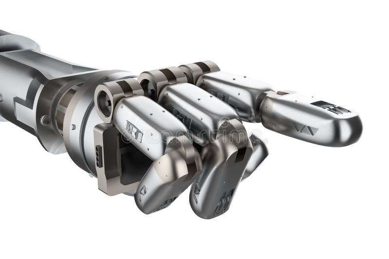 Cyborg-Handfinger isoliert stock abbildung