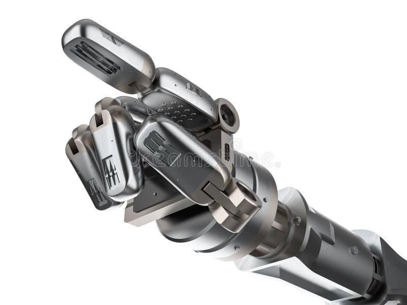 Cyborg-Handfinger isoliert stock abbildung