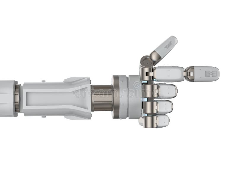 Cyborg-Handfinger isoliert lizenzfreie abbildung
