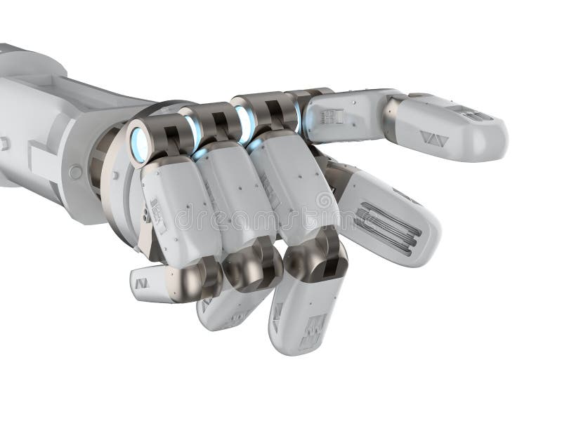 Cyborg-Handfinger isoliert stock abbildung
