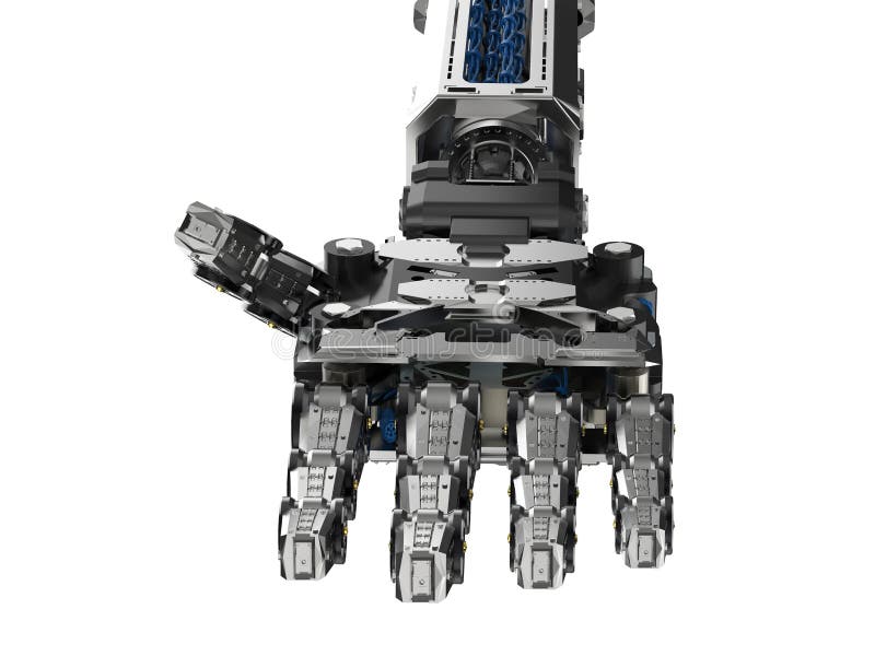 Cyborg handisoliert stock abbildung