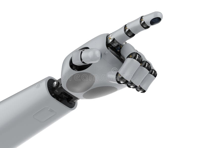 Cyborg handisoliert lizenzfreie abbildung