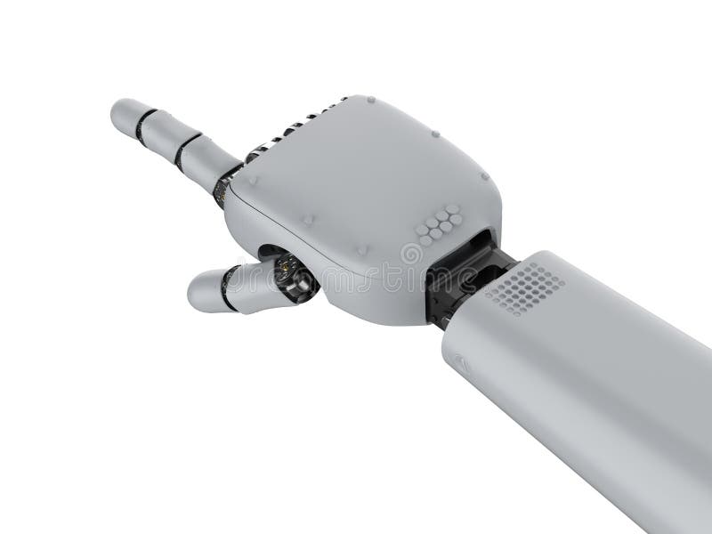 Cyborg handisoliert stock abbildung