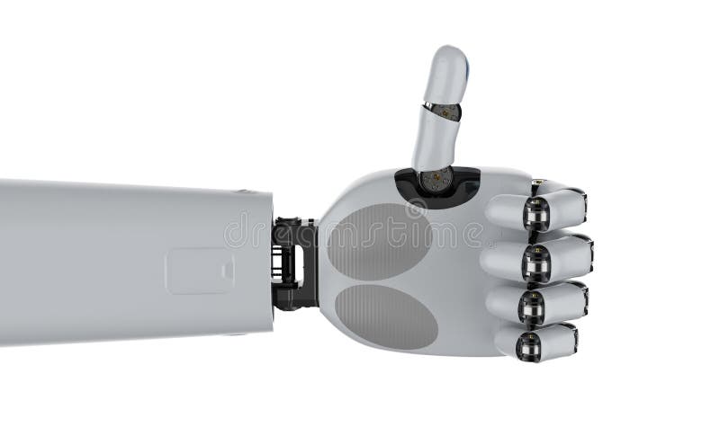 Cyborg handisoliert lizenzfreie abbildung