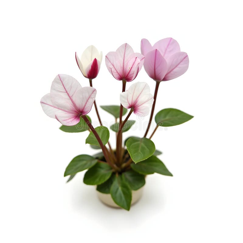 Cyclamen dla Ogrodów Zimowych przedstawiających delikatne kwiaty ilustracja wektor