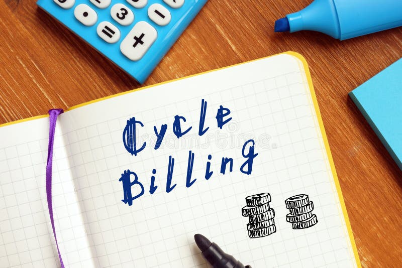 Cycle Billing Phrase on the Sheet Stock Image Image of rich