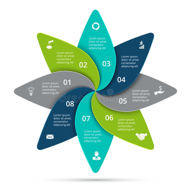 Cycle de vecteur infographic Concept d'affaires avec 8 options, parts, étapes ou processus illustration de vecteur Cycle de vecteur infographic Concept d'affaires avec 8 options, parts, étapes ou processus illustration de vecteur