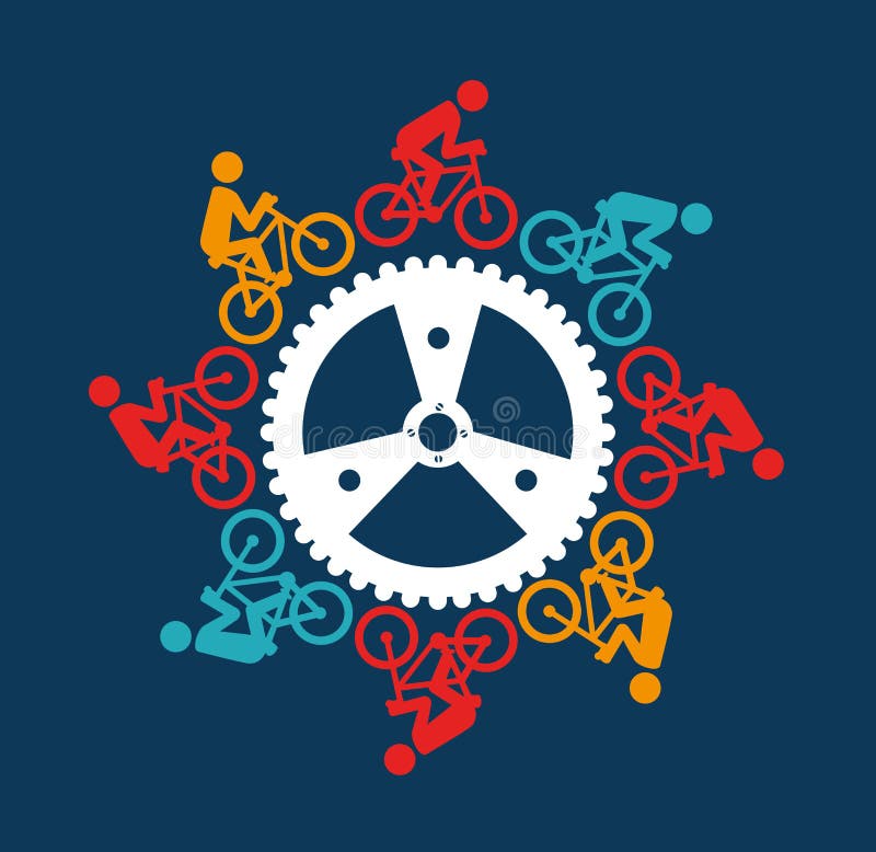 Cycling design royalty free illustration