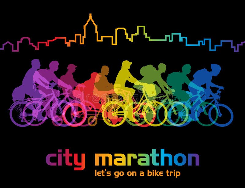 Cycling Group stock vector. Illustration of bike, fitness 17238726