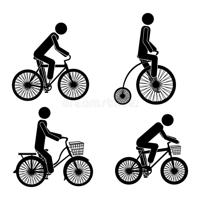 Cycling icons vector illustration Cycling icons vector illustration
