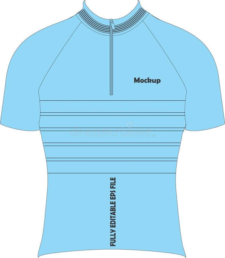Cycling Jersey Mockup Illustration Vector Stock Vector Illustration