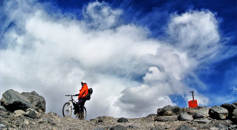 Cycling on Ojos Del Salado