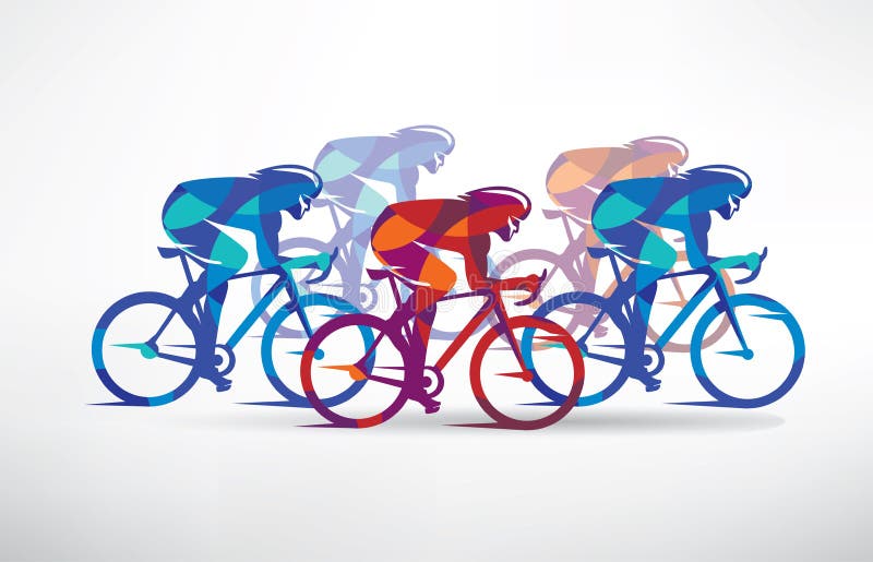 Cycling race stylized background