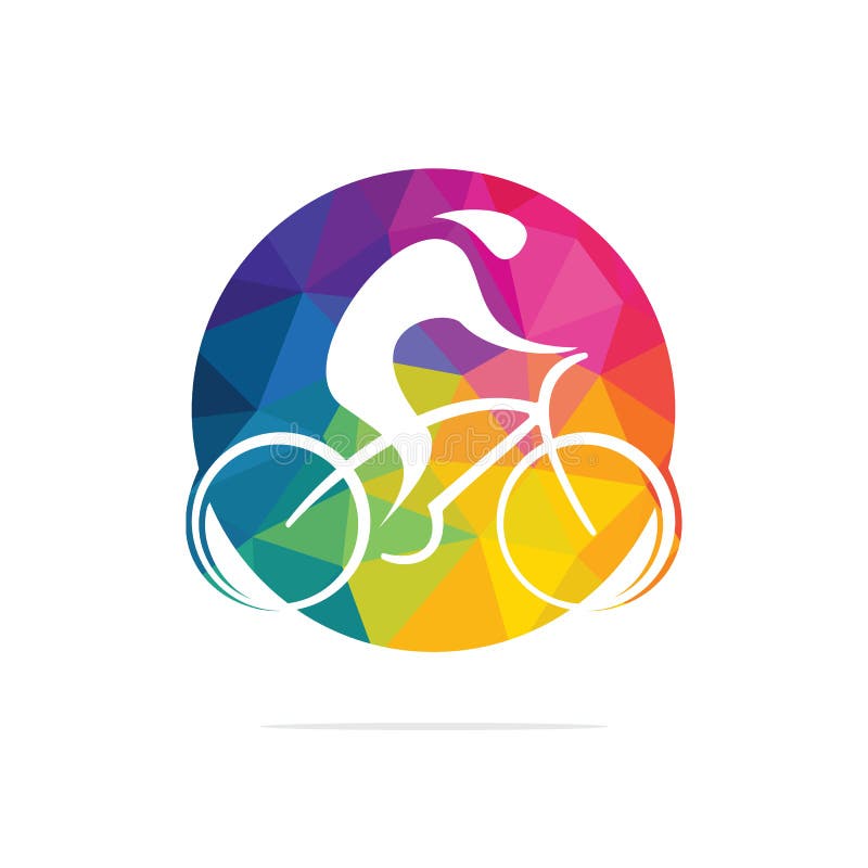 Cycling Race Vector Logo Design. Stock Vector Illustration of