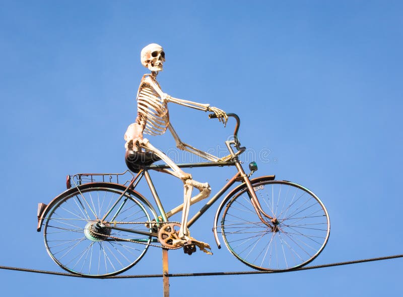Cycling skeleton royalty free stock photos Cycling skeleton royalty free stock photos