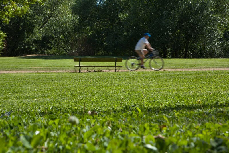 Cyclist In A Park Stock Image Image Of Hobby Amateur 33027269
