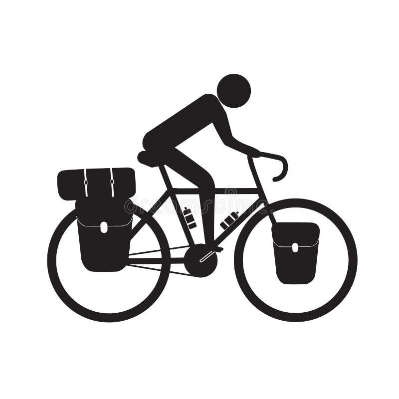 Bikepacking stock vector. Illustration of fixed, bottle - 46999942