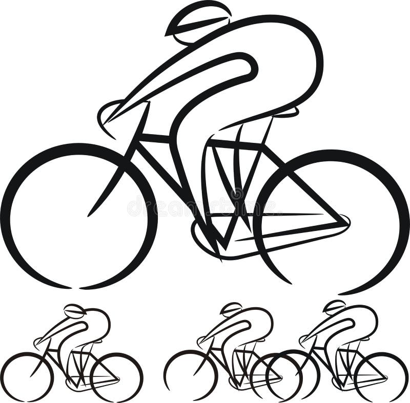 silhouette et bicyclette application