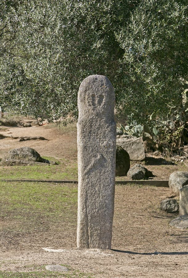 Cyclopean masonry and menhirs on the hills of Filitosa, Southern Corsica