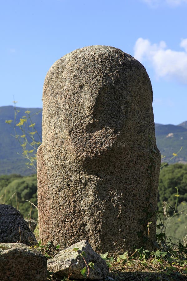 Cyclopean masonry and menhirs on the hills of Filitosa, Southern