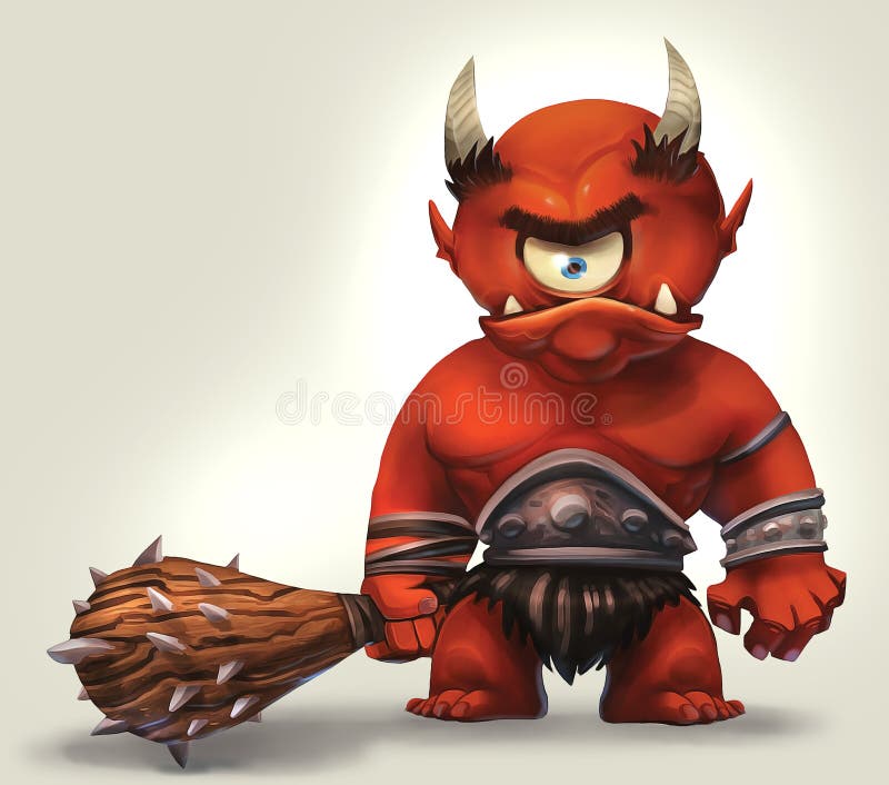 Cyclops enojados ilustración del vector Cyclops enojados ilustración del vector