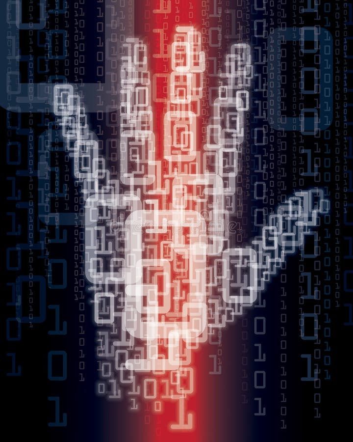 Cyfrowa Dłoń ilustracja wektor