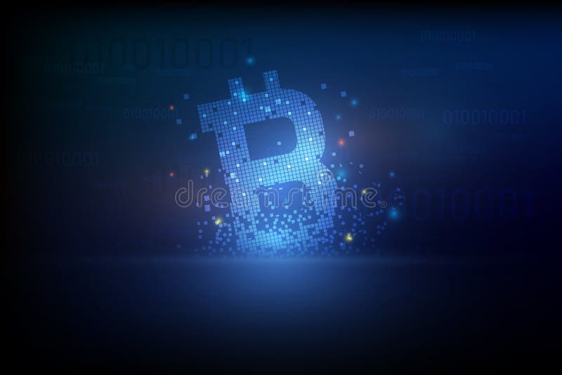 Cyfrowego bitcoin waluty wektoru crypto tło Bitcoin vecto royalty ilustracja