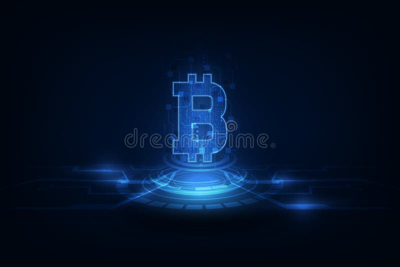 Cyfrowego bitcoin waluty wektoru crypto tło Bitcoin vecto ilustracji