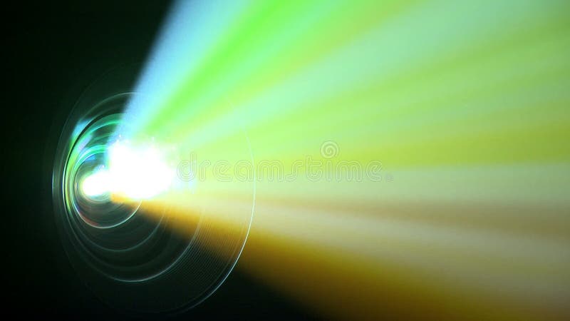 Cyfrowego projektoru Wideo obiektywu Kolorowi Jaskrawi promienie