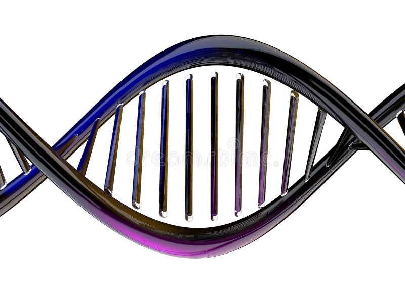 Cyfrowej ilustracja DNA model 3d ilustracji Cyfrowej ilustracja DNA model 3d ilustracji