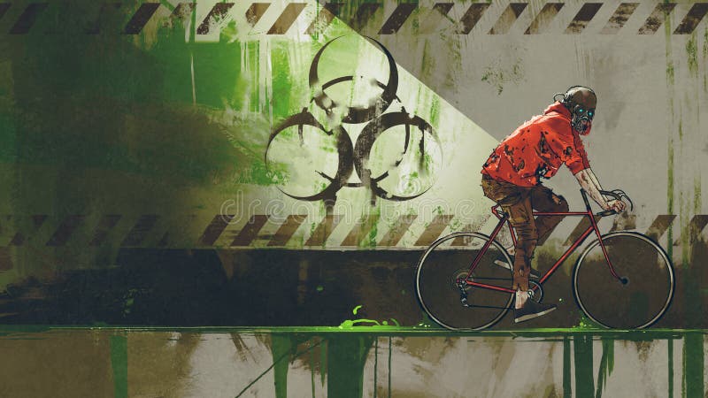 Cyklista w biohazard strefie