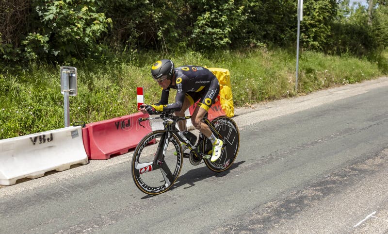 Cyklisten Thomas Voeckler - Kriterium du Dauphine 2017 royaltyfri foto Cyklisten Thomas Voeckler - Kriterium du Dauphine 2017 royaltyfri foto