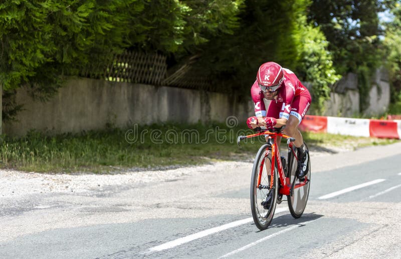 Cyklisten Tiago Machado - Kriterium du Dauphine 2017 royaltyfri foto
