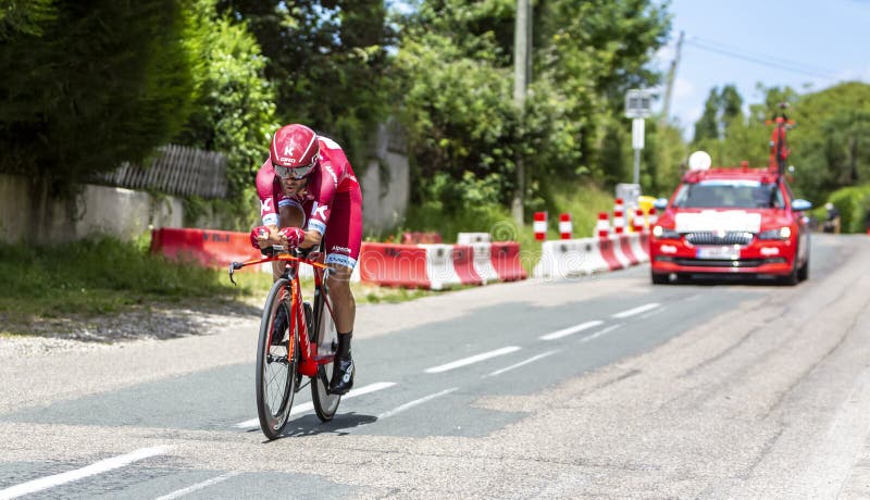 Cyklisten Tiago Machado - Kriterium du Dauphine 2017 royaltyfria bilder