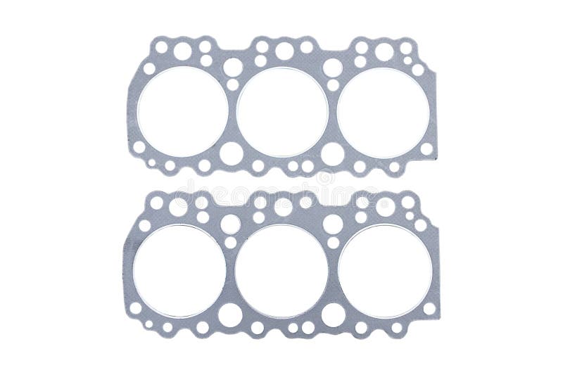 Cylinder head gasket on a stock illustration. Illustration of metal 118174252