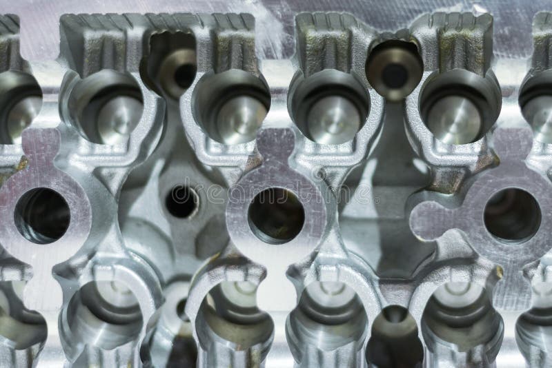 The Cylinder Head of the Internal Combustion Engine. Stock Image