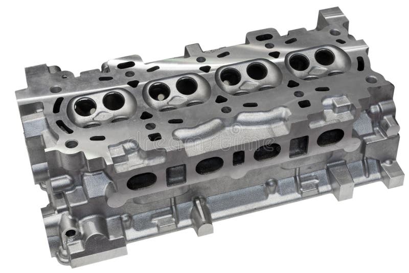 The Cylinder Head of the Internal Combustion Engine. Stock Photo
