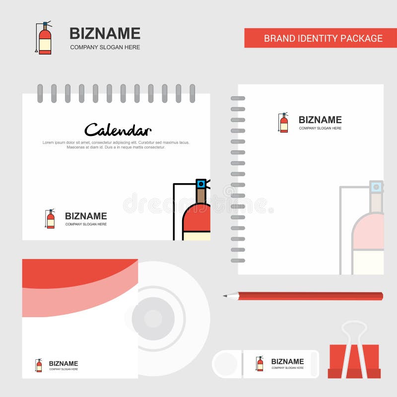 Cylinder Logo, Calendar Template, CD Cover, Diary and USB Brand Stationary Package Design Vector Template royalty free illustration Cylinder Logo, Calendar Template, CD Cover, Diary and USB Brand Stationary Package Design Vector Template royalty free illustration