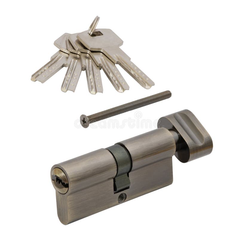 Cylinder Mechanism with Latch Handle in Bronze Color for External and