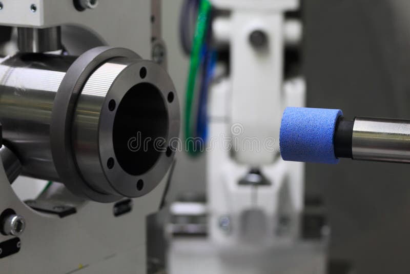 Cylindrical grinding machine stock photos