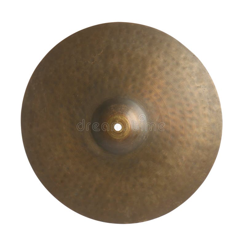 Cymbal Isolated on White. Percussion Musical Instrument Stock Image