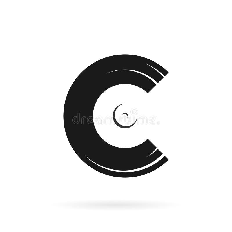 Cymbal Logo Forming Letter C Symbol Stock Vector Illustration of