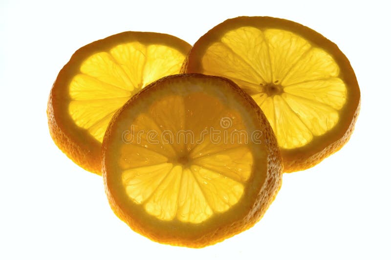 Yellow Lemons with white background. Yellow Lemons with white background.