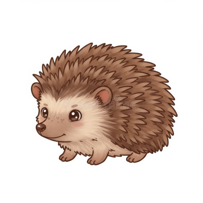 Czarna ilustracja brązowego jeża ilustracja wektor