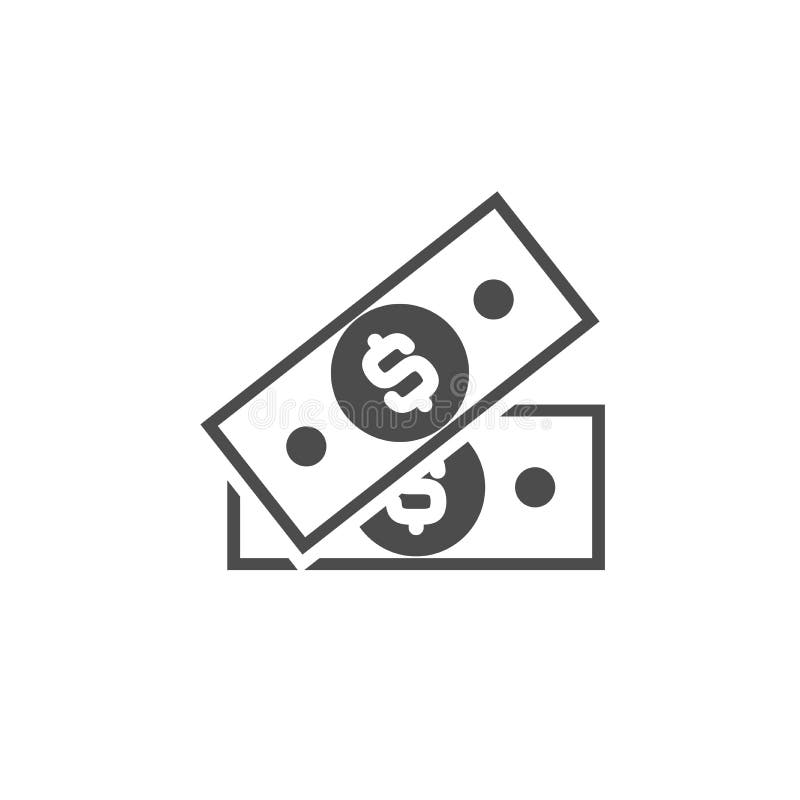 Czarna notatka bankowa ze znakiem dolara Ikona płaska izolowana na bieli Piktogram pieniężny Dolar i gotówka, moneta royalty ilustracja Czarna notatka bankowa ze znakiem dolara Ikona płaska izolowana na bieli Piktogram pieniężny Dolar i gotówka, moneta royalty ilustracja